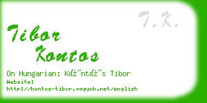 tibor kontos business card